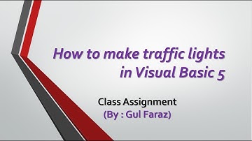 Traffic Lights program using Visual Basic