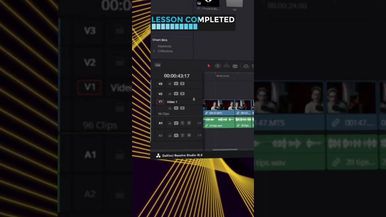 How to rename Tracks in DaVinci Resolve in 26 SECONDS  #davinciresolve #videoediting