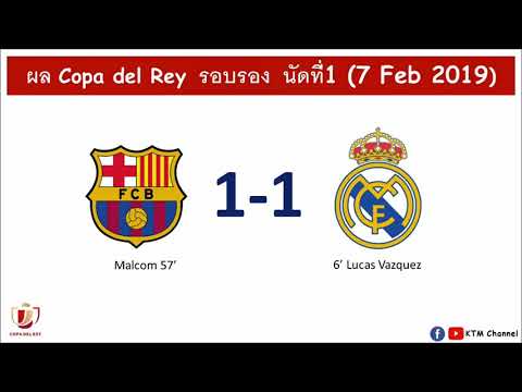 ผลบอล Copa Del Rey รอบรอง นัดที่1 : บาร์ซ่าเจ๊ามาดริด เดี๋ยวไปแก้มือกันใหม่นัดหน้า (7 Feb 2019)