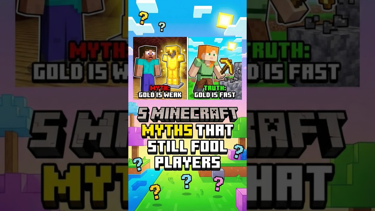5 Minecraft Myths That STILL Fool Players | Minecraft tricks | Minecraft fun #shorts