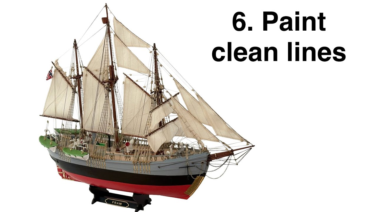 How to Paint Perfect Straight Lines on a Model Ship – No Paint Bleeding!