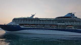 Marella Discovery at anchor in Torbay on a lovely summers evening