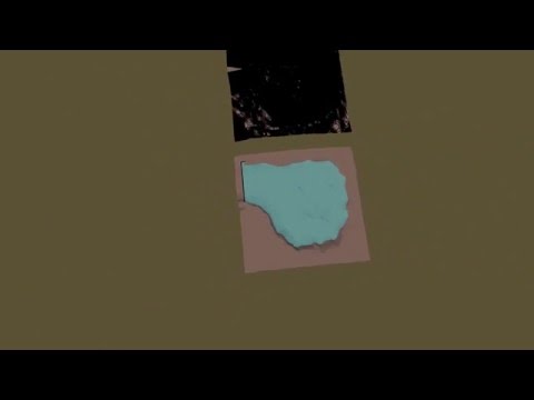 DTM model made in Sketchup from Raster Georeference of a Landscape Crater