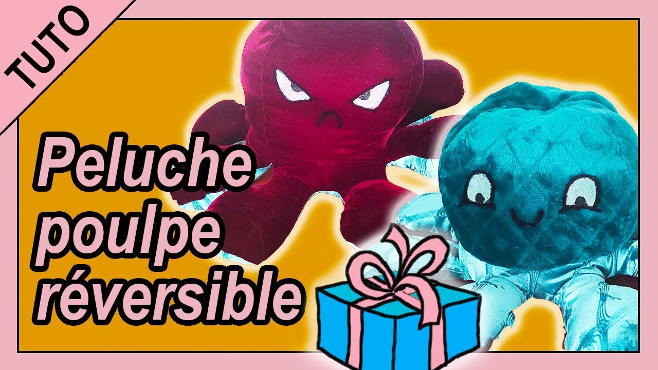 Peluche Poulpe Réversible