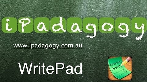 iPadagogy - App Review - WritePad Tutorial