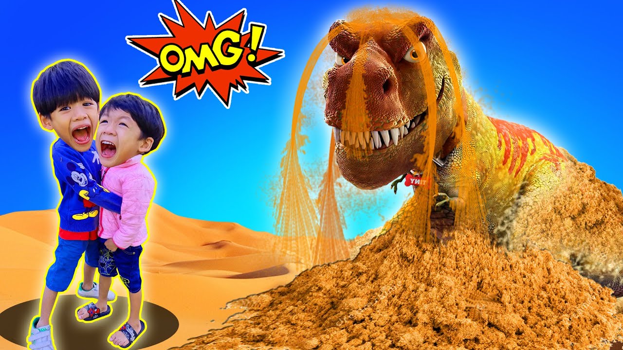 ขุนเขากับพี่ไนล์เล่นขุดทราย เจอไดโนเสาร์มาตามหาลูกตัวใหญ่มาก I หนูดีมาแล้วจ้า