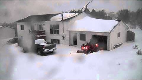 One min video of Bxpanded snow plow on Kubota BX