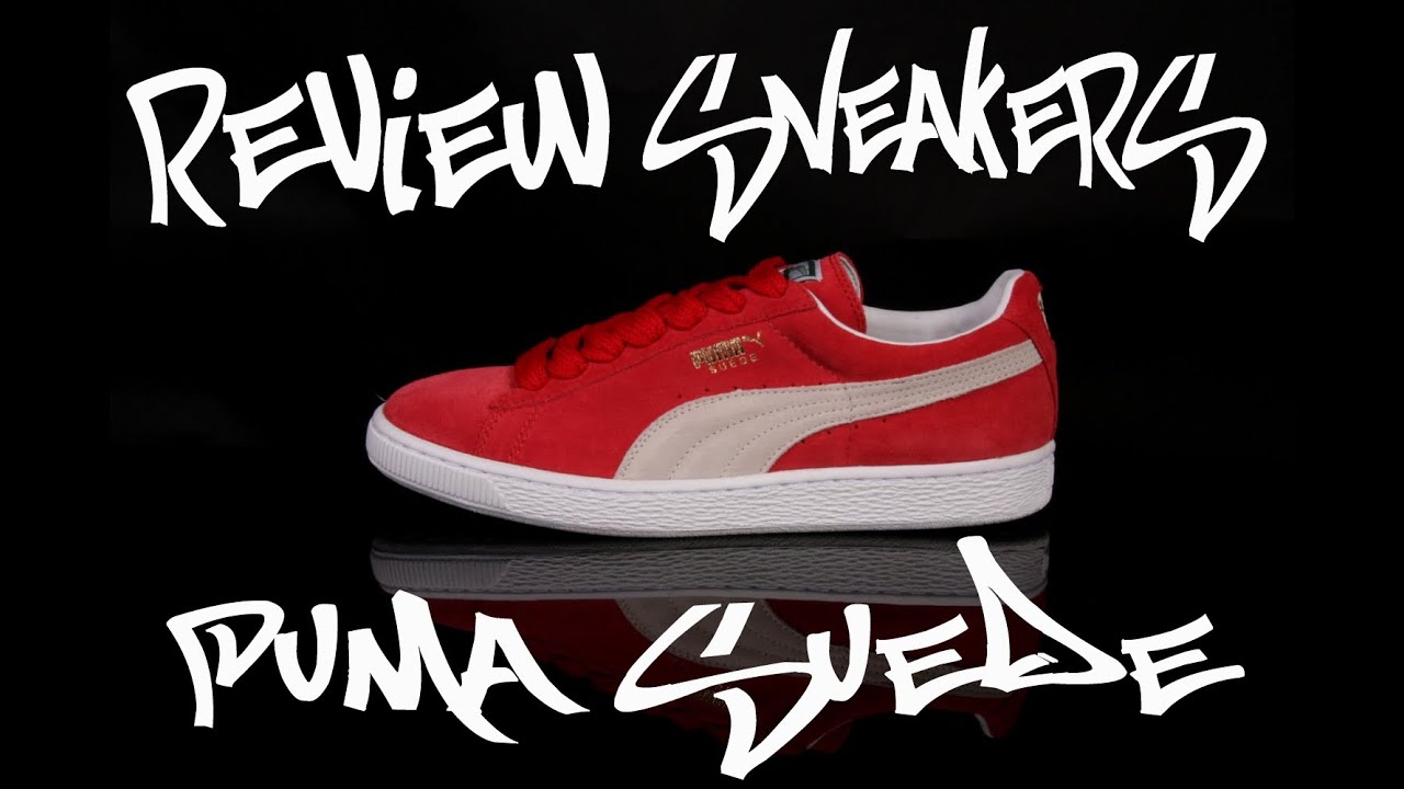 red suede puma sneakers