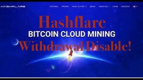 Hashflare Withdrawal Disabled!