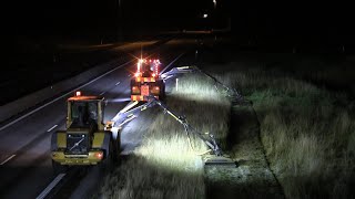 Motorway Bushcutting Convoy - Night Operations by swedengines 7,298 views 2 years ago 9 minutes, 55 seconds