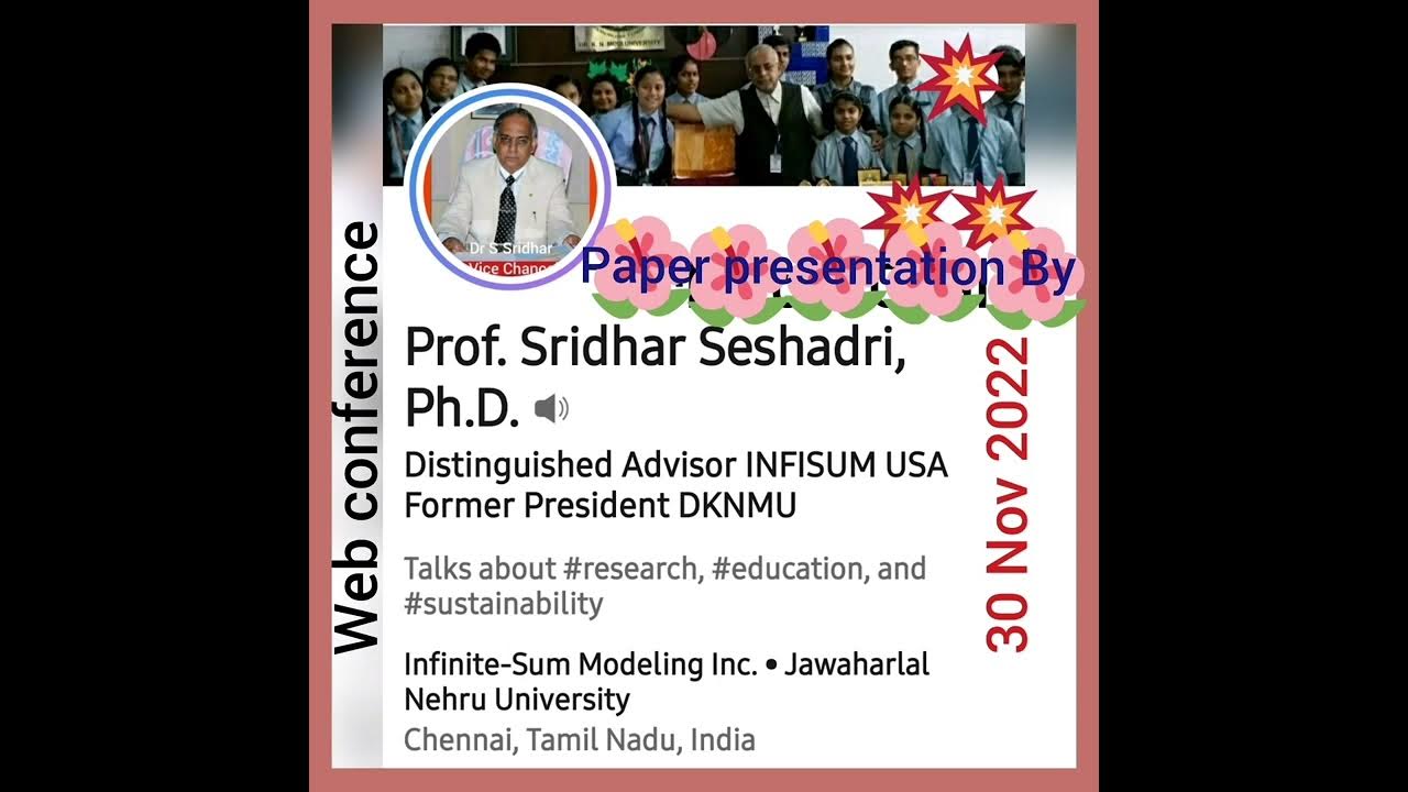 10.Paper presentation by Dr S Sridhar Ex Vice Chancellor : Web ...