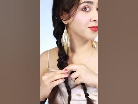  3 in 1 braid hairstyle #makeup #makeupideas #lipstick #viralbeauty # ...