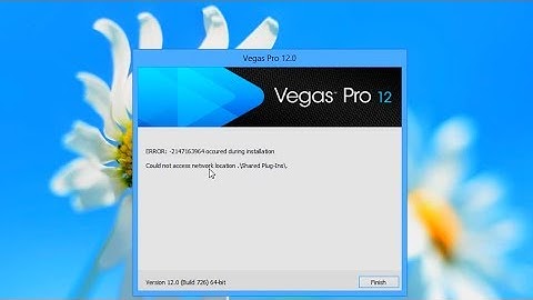 How to Fix Sony Vegas "Could not access network location" error