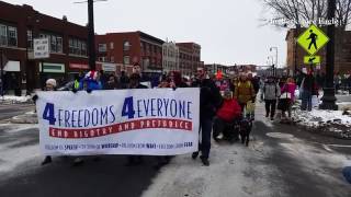 Over 1,000 community members march through Pittsfield to defend the Four Freedoms. @berkshireeagle