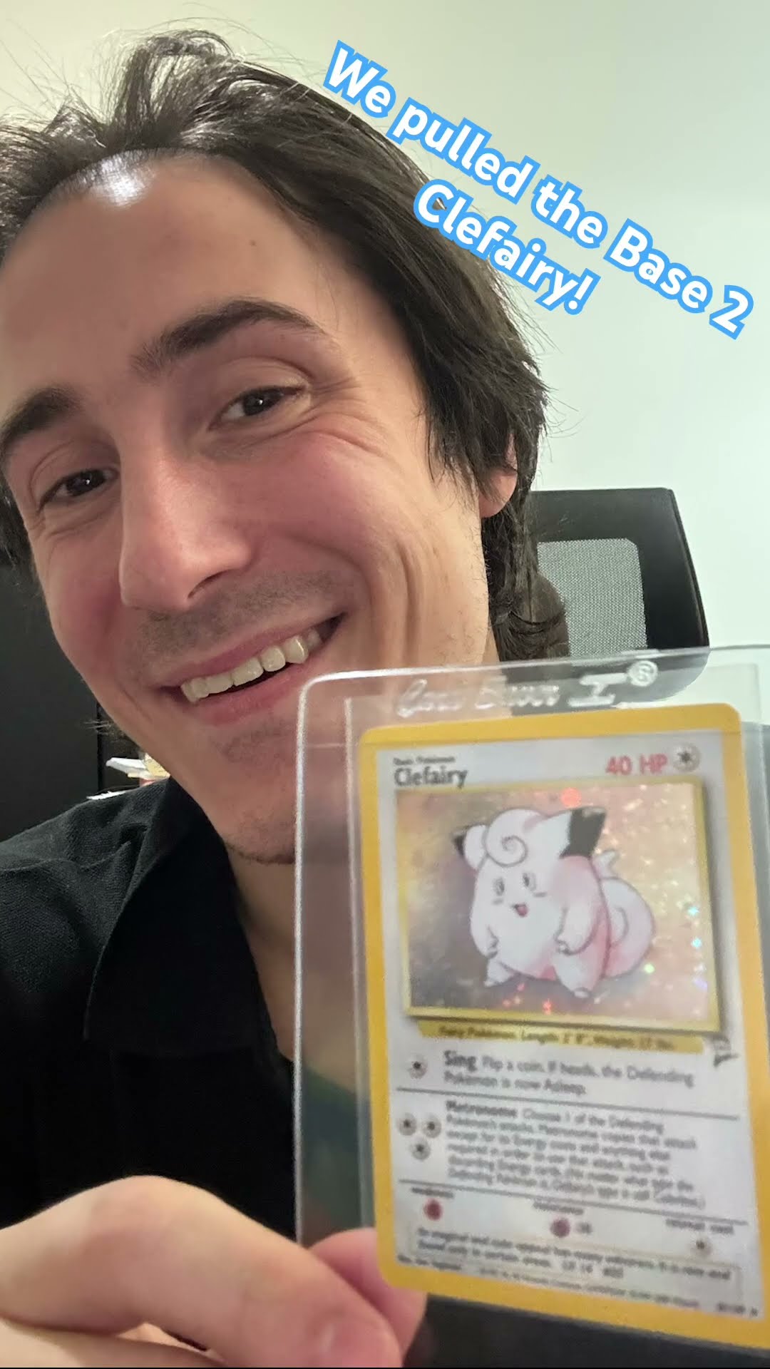 Exelthior pulls the Clefairy from Base Set 2