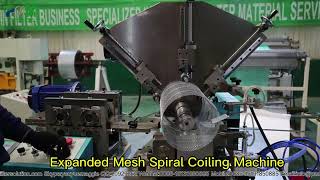 PLJY109-500 Full Auto HDAF Expanded Mesh Spiral Coiling Machine.