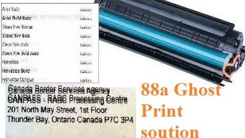 Ghost Print in 88a| 88a cartridge ghost print | double image print issue| 88a double Print