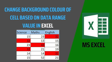 change background colour of cell in excel based on data range