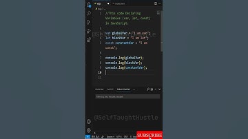 Declaring Variables var, let, const in JavaScript  #coding #programming #javascript