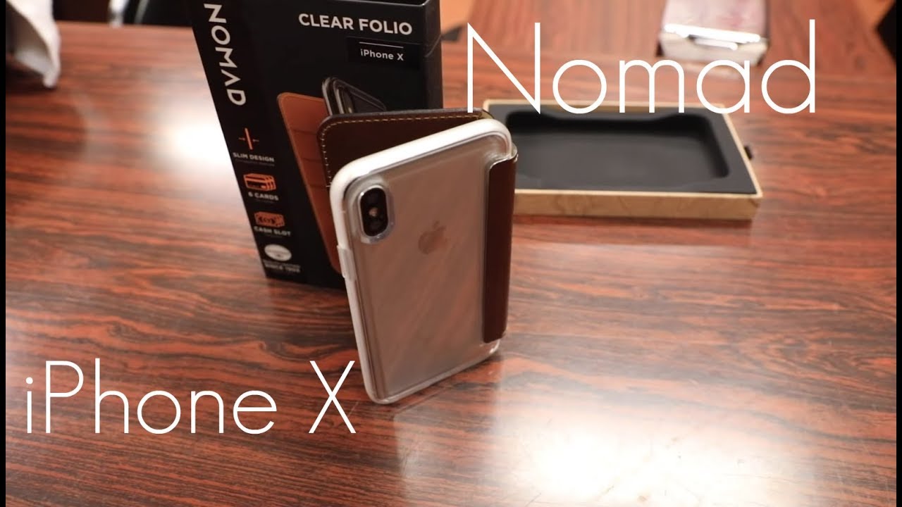 Clear Leather Wallet Combo! Nomad Leather Clear Folio Case iPhone X