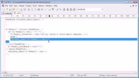 jQuery Tutorial - 108 - Email validation