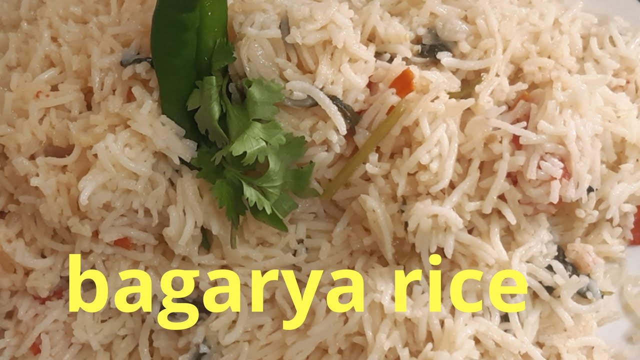 Muslim style bagarya rice recipe/plain kushka recipe - YouTube