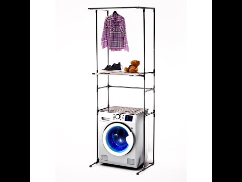 New 2024. Підлогова сушарка над пралкою Girafa. Універсальна стійка-стелаж над пральною машиною, видео 2