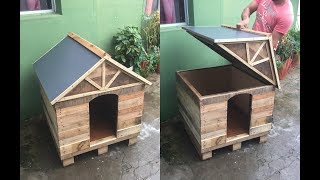 CASA para PERRO de  PALLETS// DIY PALLET DOG HOUSE