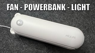 JISULIFE MINI FAN + POWERBANK + FLASHLIGHT ALL IN ONE - UNBOXING TEST