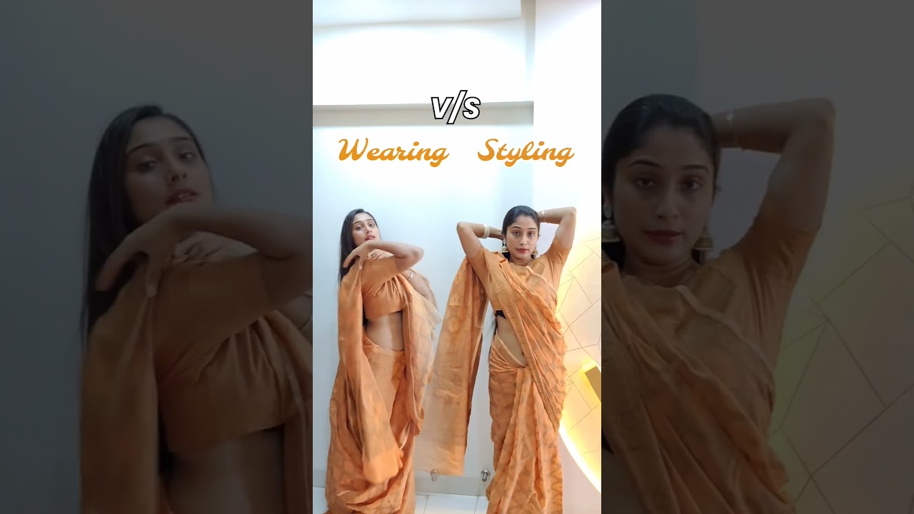 Wearing Vs Styling mom's saree 