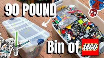 90 POUND BIN of LEGO!? - 100+ Minifigures, Cool Parts, and More!
