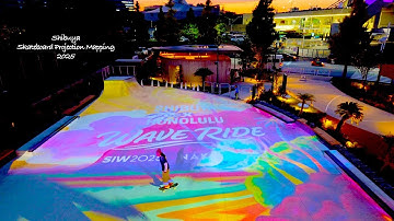 4K【渋谷 スケボープロジェクションマッピング】BE STAGEから渋谷 2025 東京 Japan