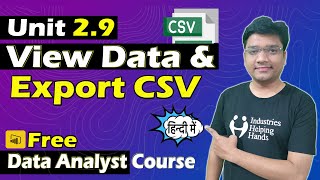 2.9 How to View Data & Export CSV in Power BI | Power BI Lecture for Beginners | Nishant Bhaiya