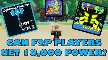 CAN F2P PLAYERS GET 10,000 MINING POWER? - Roblox Mining Simulator 2