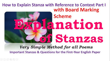 Explanation of Stanzas | Very Easy Method