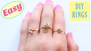 Wire Rings With Beads (wire wrapping rings) DIY Rings, Dainty Rings