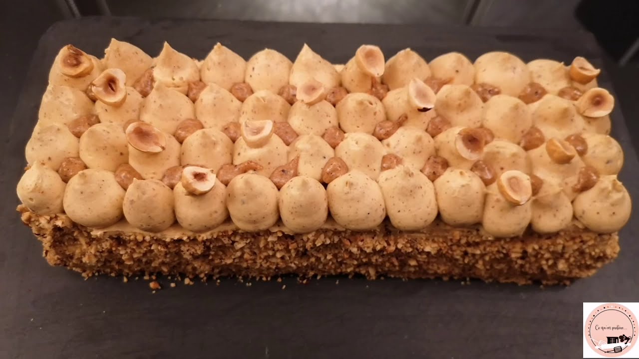 Recette de gâteau à la crème mousseline et pralin😍