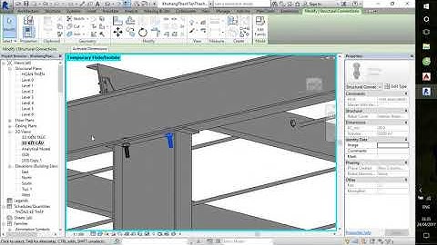 Revit nhà công nghiệp Chưa giằng cột