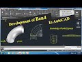 Development of bend elbow surface in engineering drawing using autocad a bend of 1000 mm id