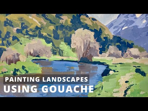 Painting LANDSCAPE Studies using GOUACHE