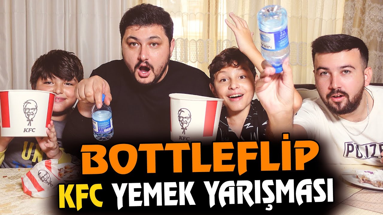 KFC YEMƏK YARIŞMASI 🍗 + BOTTLE FLIP ÇALLENGE! – Gülməli Ailə Kapışması!