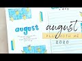 PLAN WITH ME | August 2020 | Bullet Journal Setup - Lemons On Blue Tiles