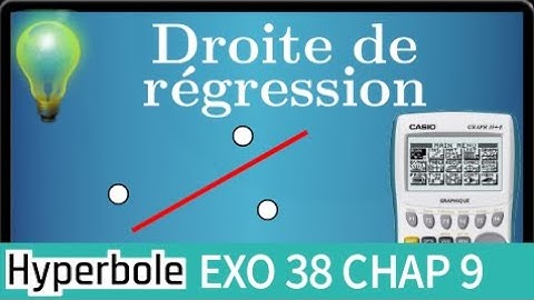 Statistiques à 2 variables - Droite de régression - coefficient de corrélation Casio Graph 35 90