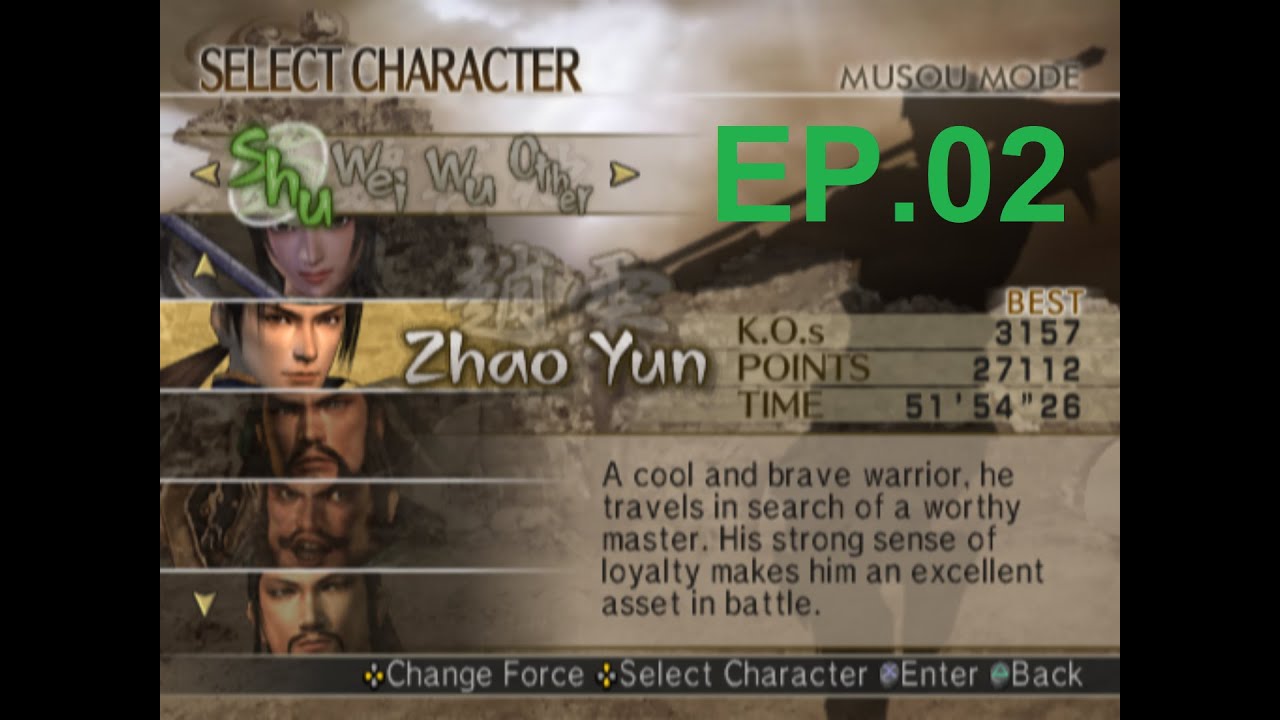 Dynasty Warriors 5 SHU Legend of Zhao Yun 02 Battle of Hu lao Gate