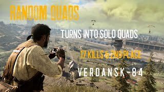 RANDOM QUADS ARE THE FUNNIEST- Modern Warfare: I GOT 2nd with17kills