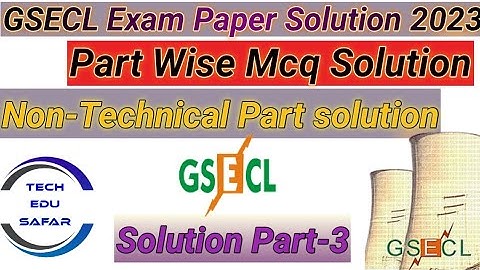 GSECL Exam Paper Solution 2023||General Knowledge Important MCQ||GSECL Exam Preparation