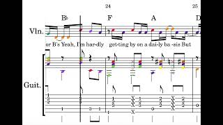 Marino - I'm Sorry Mom (Violin Solo & Guitar Accompaniment) Notes