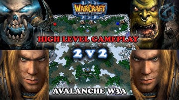 Grubby | Warcraft 3 The Frozen Throne | 2v2 - UD&HU vs HU&ORC- High Level Gameplay - Avalanche W3a