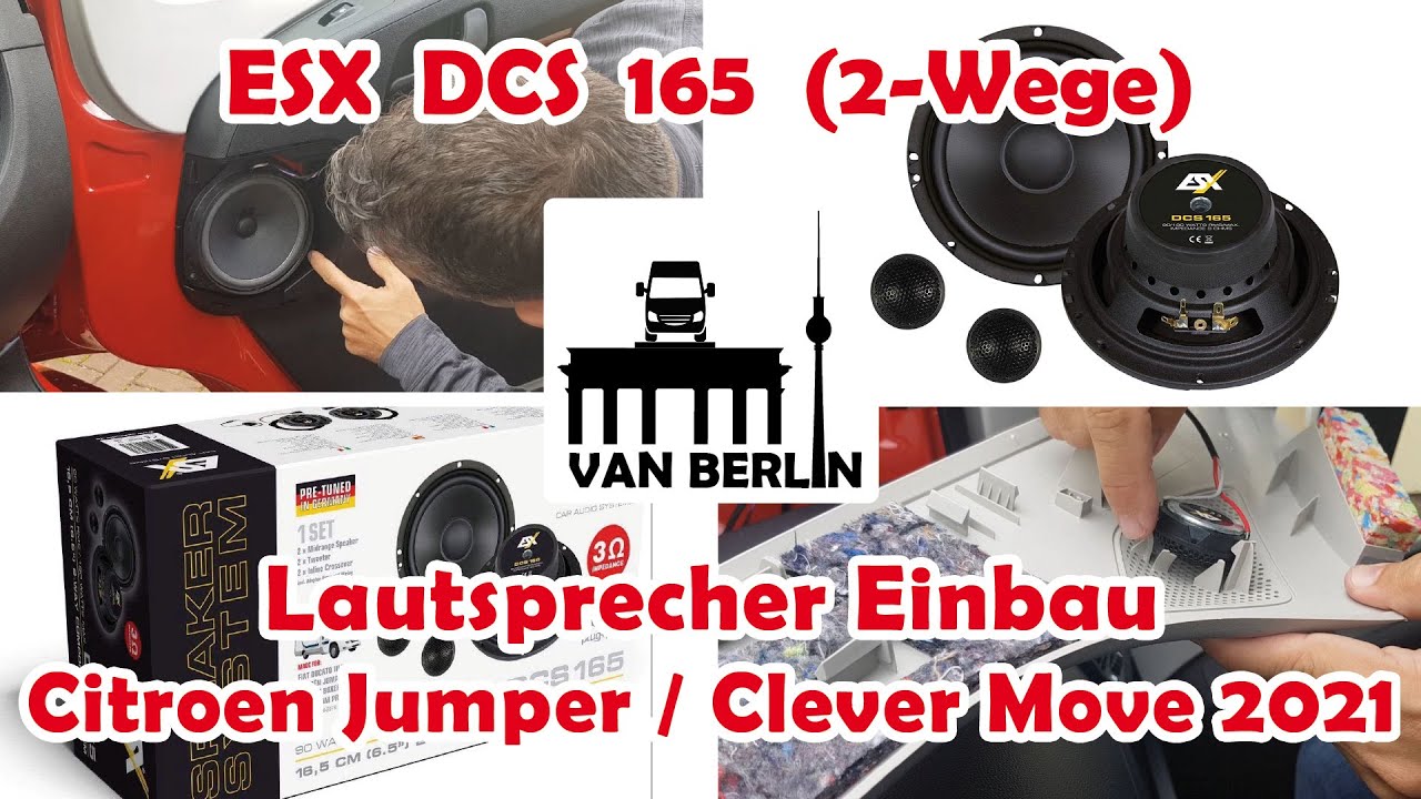 ESX DCS165 | 2-Wege Komponentensystem für Ducato III IV | Jumper II III | Boxer II III | RAM Promaster II III