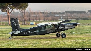 (Pratt&Whitney PT6) Pilatus PC-6/B2-H2 Turbo Porter - Engine Startup, takeoff, landing - FlyRoma